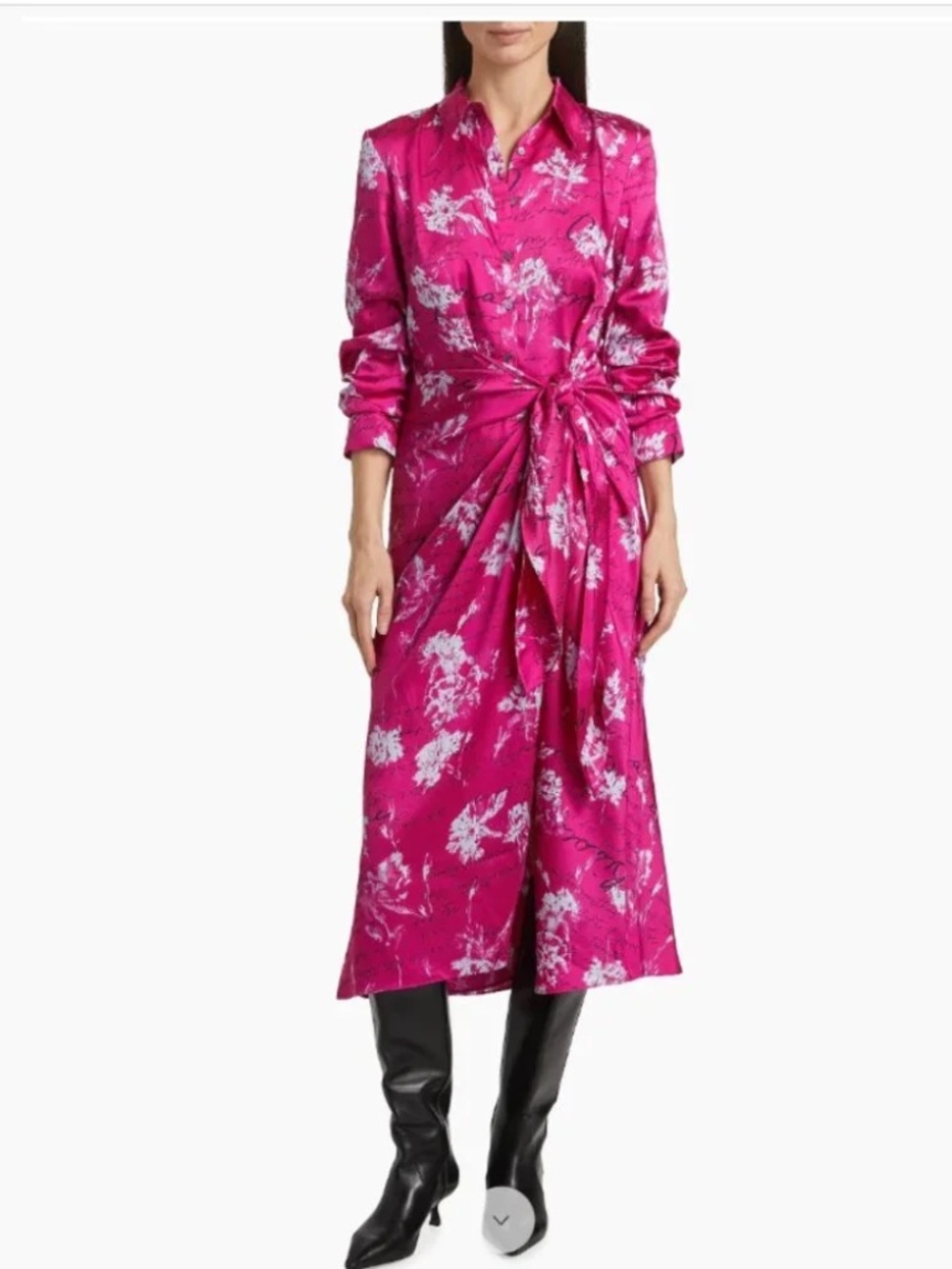 Cinq à Sept Warm Carnation Jacey 3/4 Sleeve Midi-Dress size 8